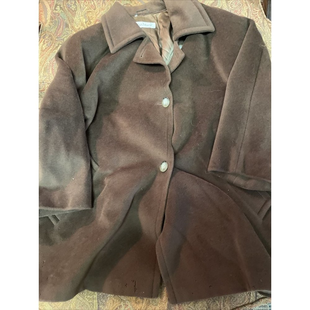 Max Mara Pure New Wool Coat Size 14